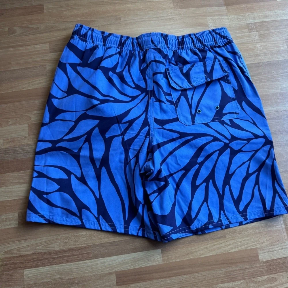 Vineyard Vines swim trunks boys 16 tropical print purple & blue nwt